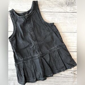 GAP Toddler Pleated Denim Jumper in Black Wash, Size 2T, EUC